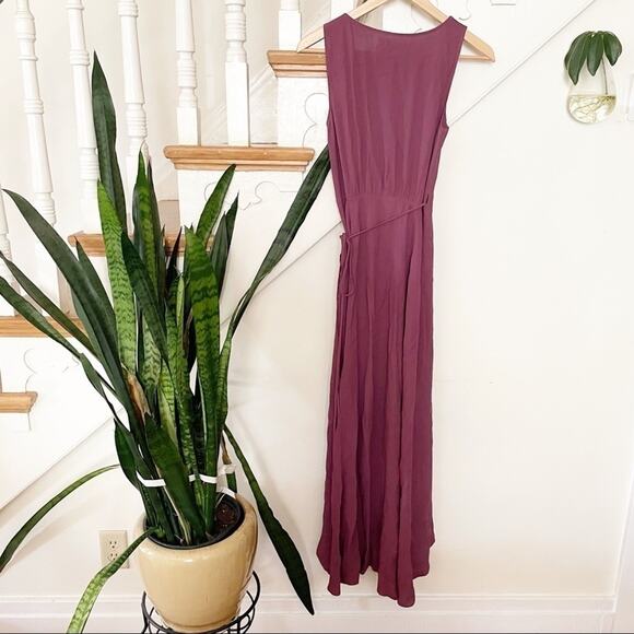 Reformation Kai Pink Purple Cutout Long Wrap Dress Size X-Small - Picture 8 of 8